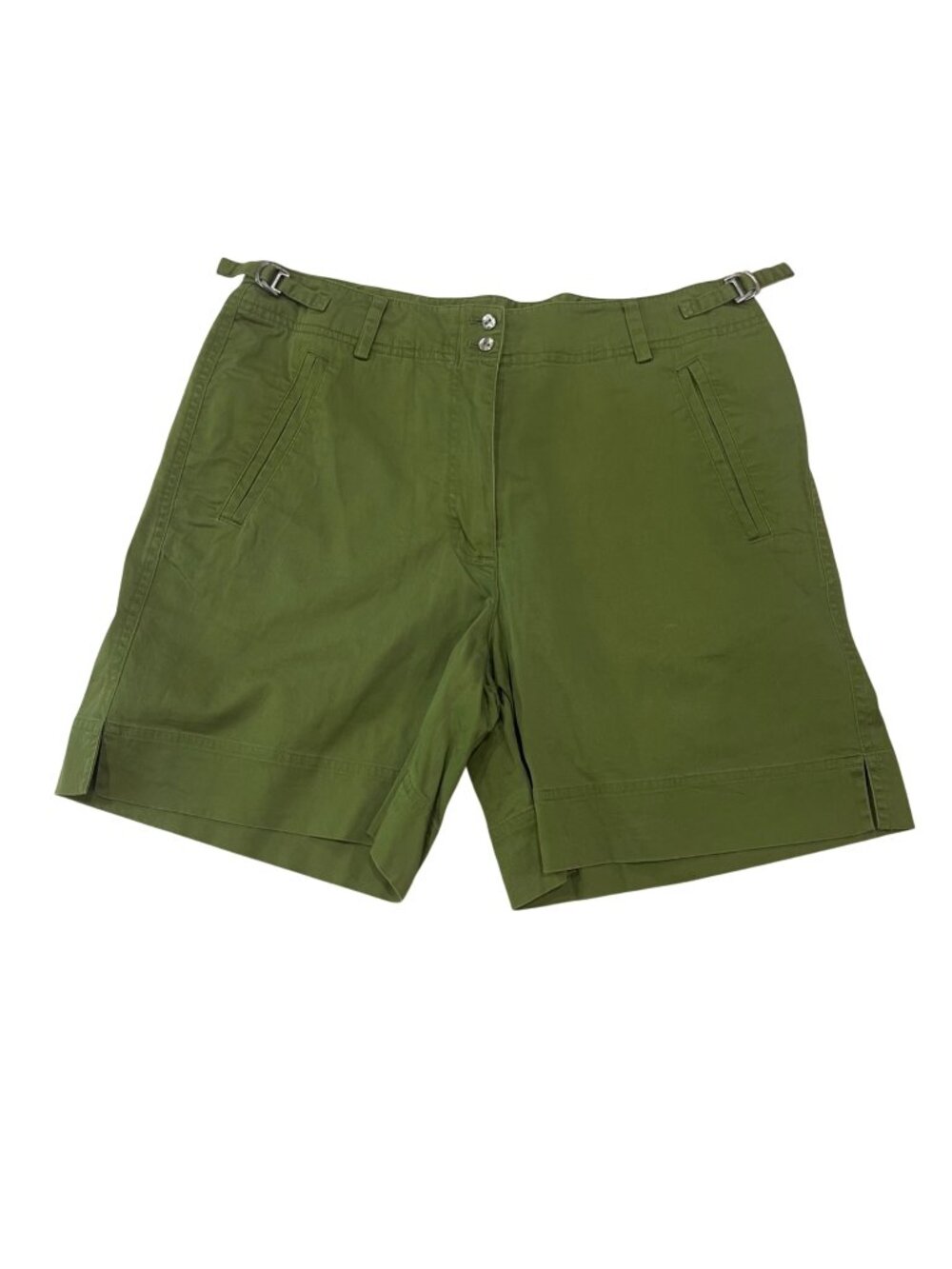 Vintage Tommy Bahama Stretch Chino‎ Shorts Women's Size 8 Cotton Green Pockets